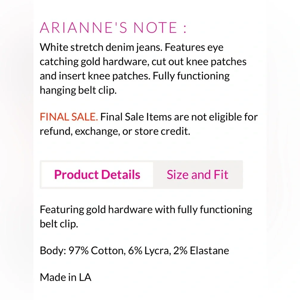 NWT - Arianne Elmy Denim Blue STRAPPY JEANS - 12 - Picture 11 of 11